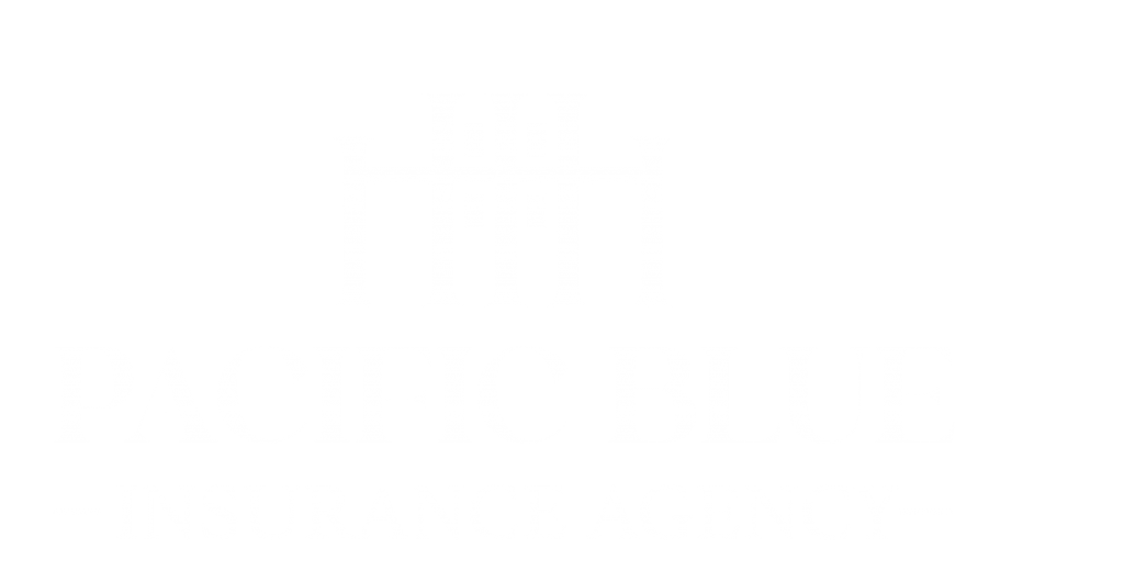 Pacific Blue Insurance Agency White Logo